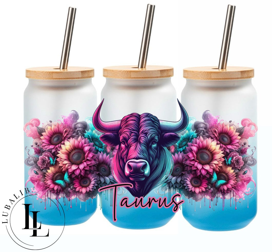 Glas " Taurus - Stier " Sternzeichen ArtNr.: STB